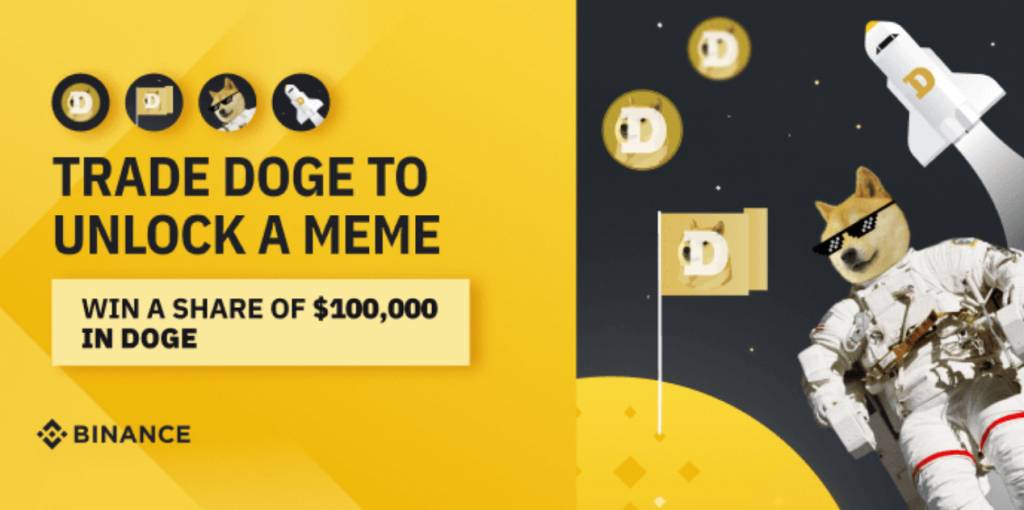 reclame voor Binance uitwisseling