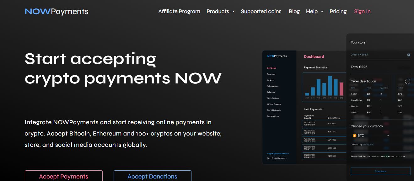 cryptocurrency payment api