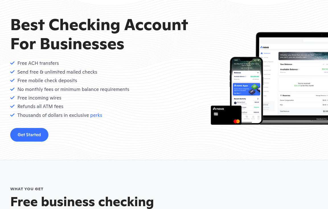 novo business checking